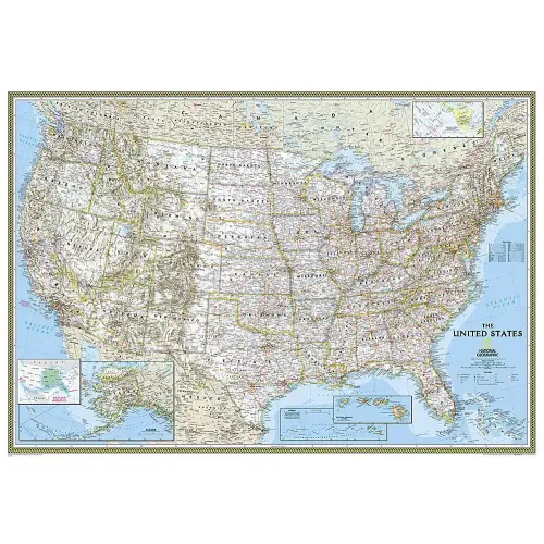USA Classic mapa ścienna polityczna arkusz papierowy 1:2 815 000